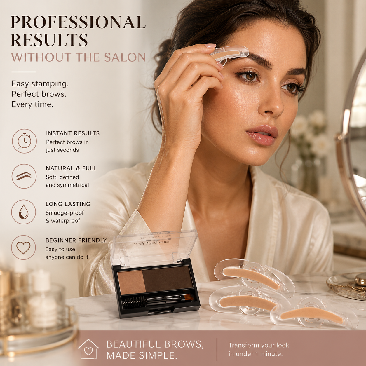 StampBrow Eyebrow Stamp Kit Fuller Natural Brows In Seconds