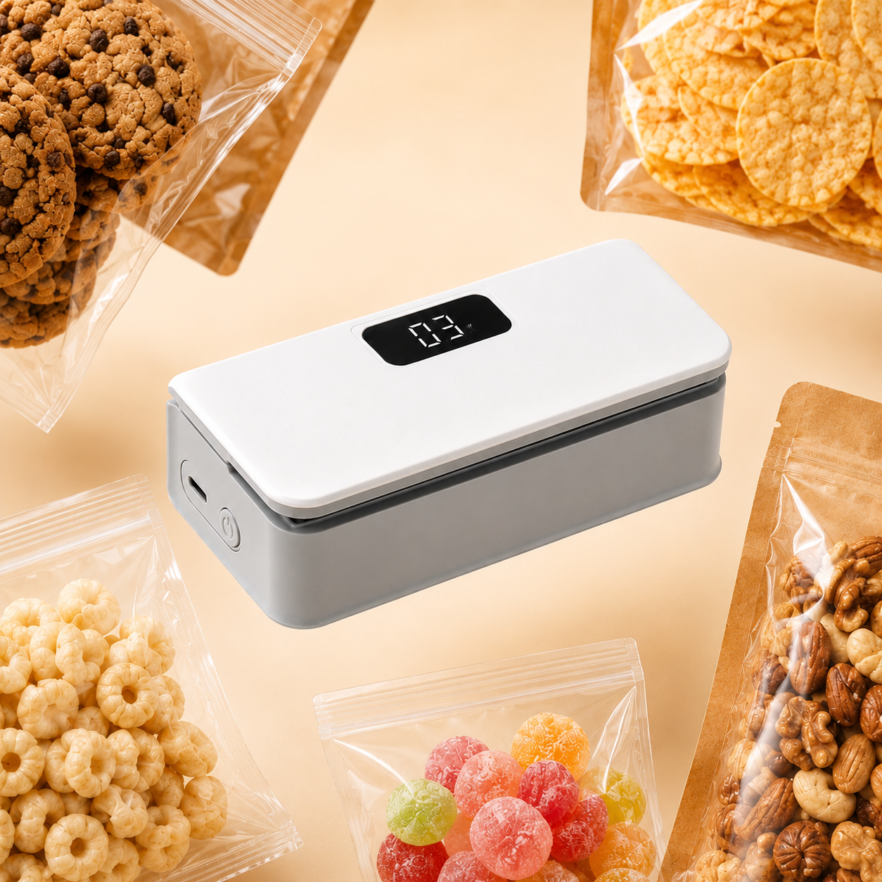 Serolira Sealer — Reseal any bag in seconds.